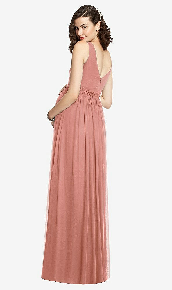 【NEW】【STYLE: M424】ノースリーブ ノッチ マタニティ ドレス【COLOR: Desert Rose】【SIZE: 00-30W】