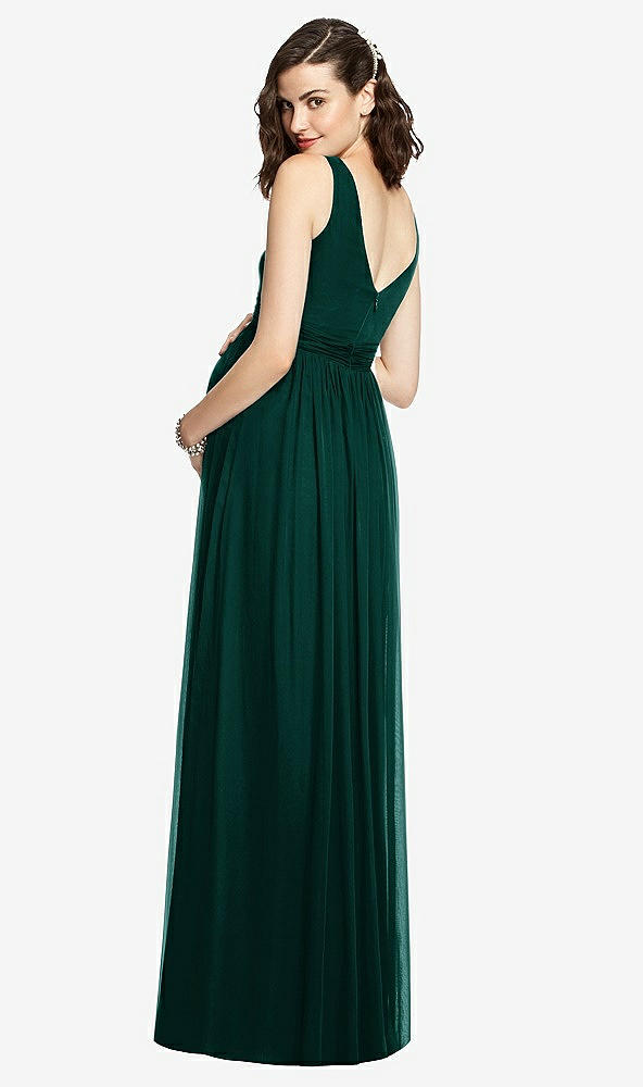 【STYLE: M424】Sleeveless Notch Maternity Dress【COLOR: Evergreen】