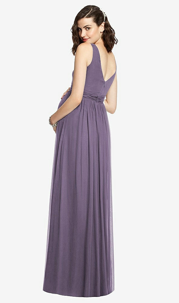 【STYLE: M424】Sleeveless Notch Maternity Dress【COLOR: Lavender】