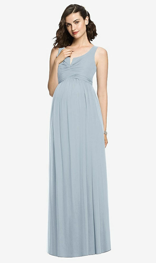 【STYLE: M424】Sleeveless Notch Maternity Dress【COLOR: Mist】