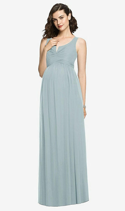 【STYLE: M424】Sleeveless Notch Maternity Dress【COLOR: Morning Sky】