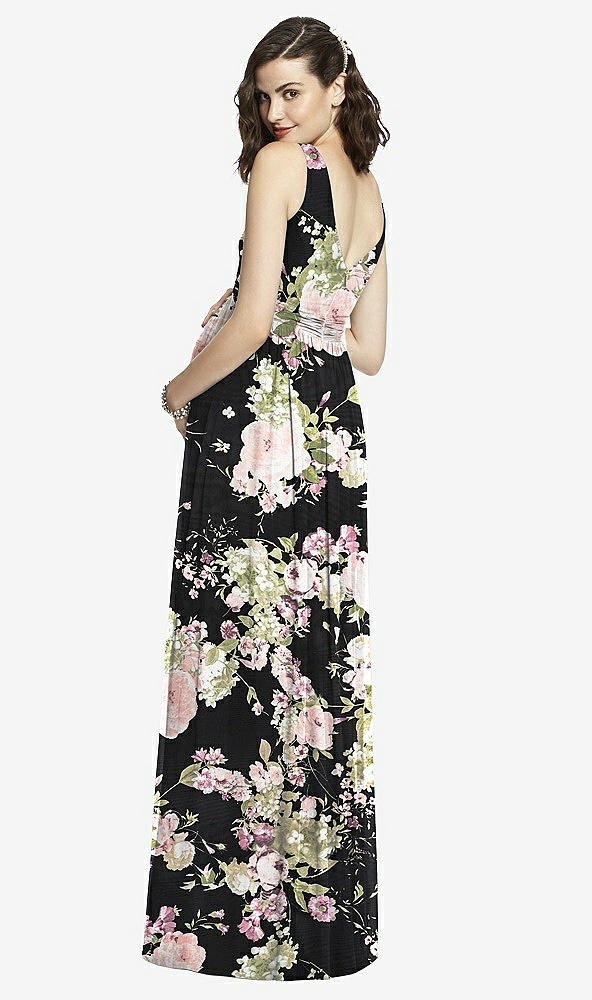 【STYLE: M424】Sleeveless Notch Maternity Dress【COLOR: Noir Garden】