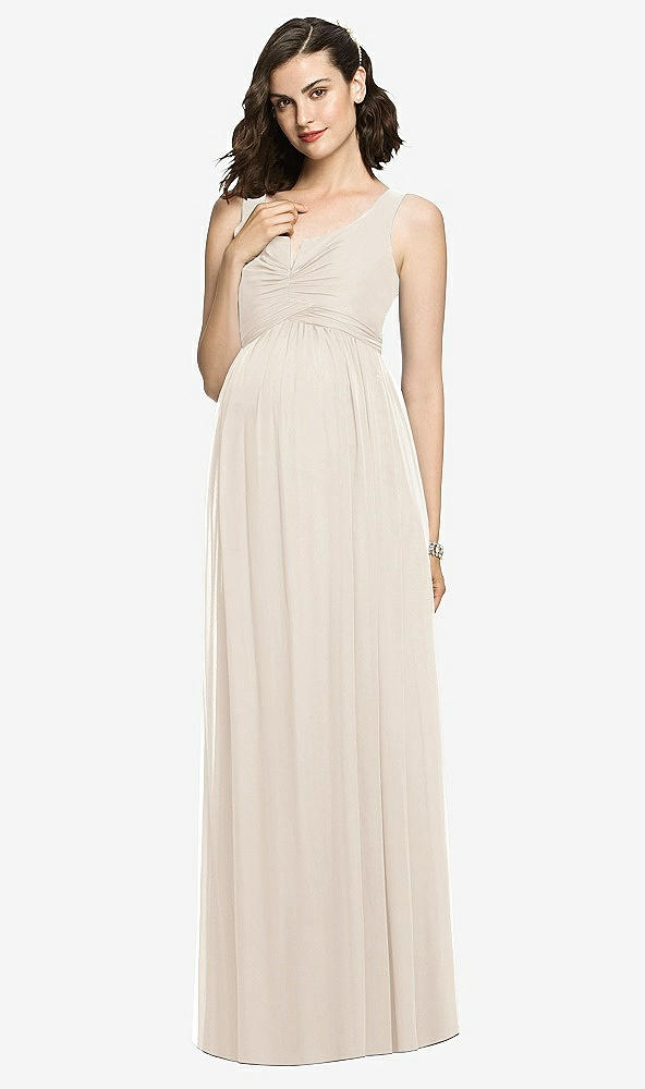 【STYLE: M424】Sleeveless Notch Maternity Dress【COLOR: Oat】
