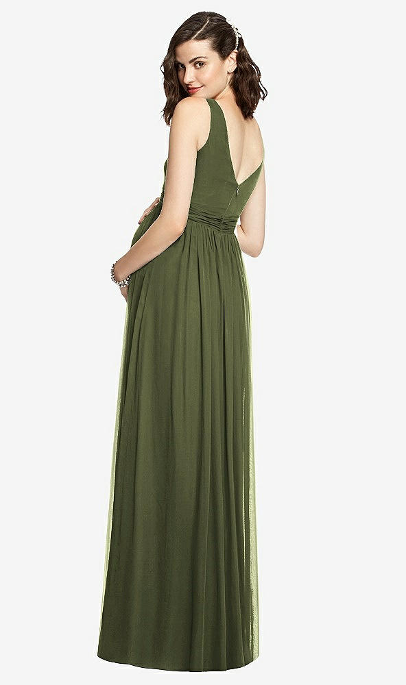 【STYLE: M424】Sleeveless Notch Maternity Dress【COLOR: Olive Green】