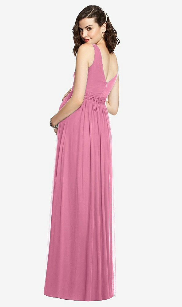 【STYLE: M424】Sleeveless Notch Maternity Dress【COLOR: Orchid Pink】