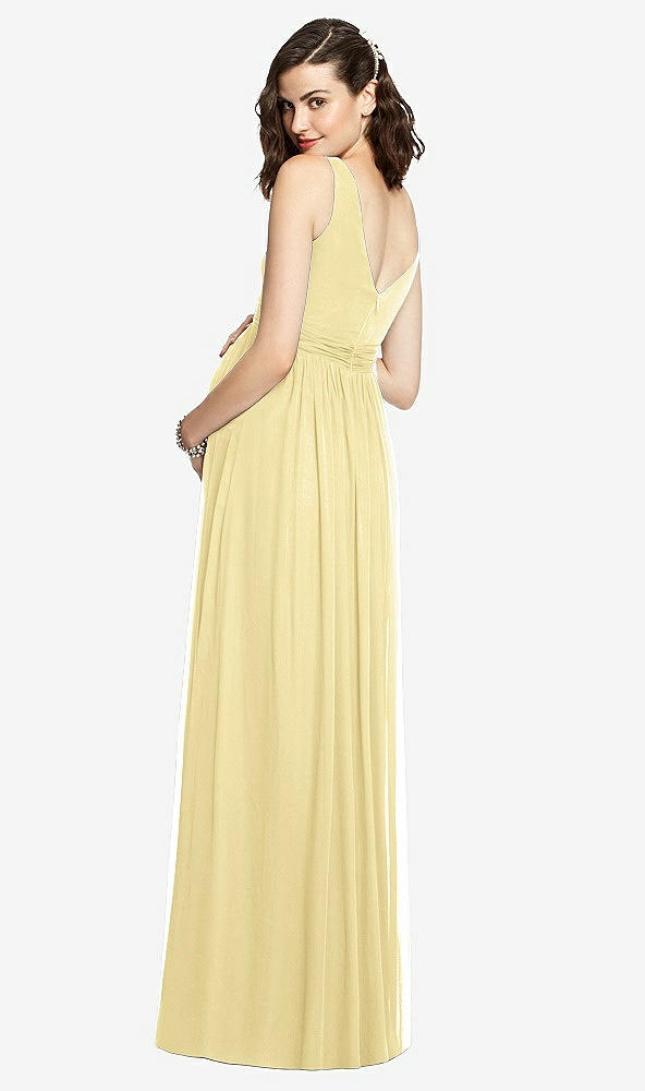 【STYLE: M424】Sleeveless Notch Maternity Dress【COLOR: Pale Yellow】