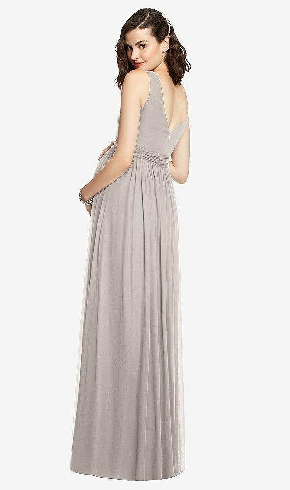 【NEW】【STYLE: M424】ノースリーブ ノッチ マタニティ ドレス【COLOR: Taupe】【SIZE: 00-30W】