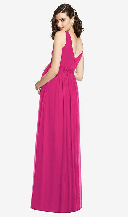 【STYLE: M424】Sleeveless Notch Maternity Dress【COLOR: Think Pink】