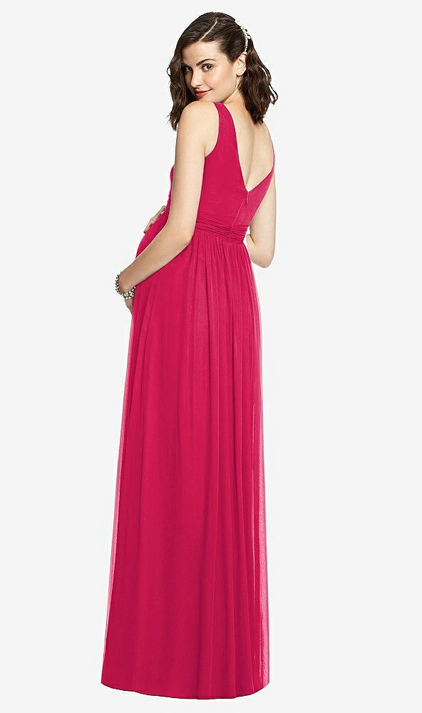 【NEW】【STYLE: M424】ノースリーブ ノッチ マタニティ ドレス【COLOR: Vivid Pink】【SIZE: 00-30W】
