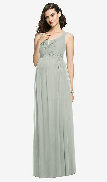 【NEW】【STYLE: M424】ノースリーブ ノッチ マタニティ ドレス【COLOR: Willow Green】【SIZE: 00-30W】