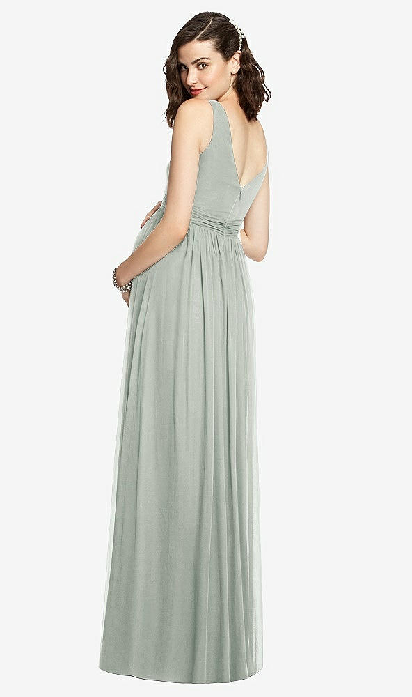 【NEW】【STYLE: M424】ノースリーブ ノッチ マタニティ ドレス【COLOR: Willow Green】【SIZE: 00-30W】