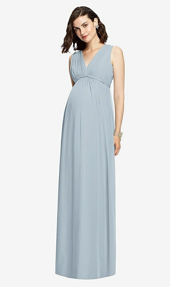 【STYLE: M429】 Sleeveless Shirred Skirt Maternity Dress【COLOR: Mist】