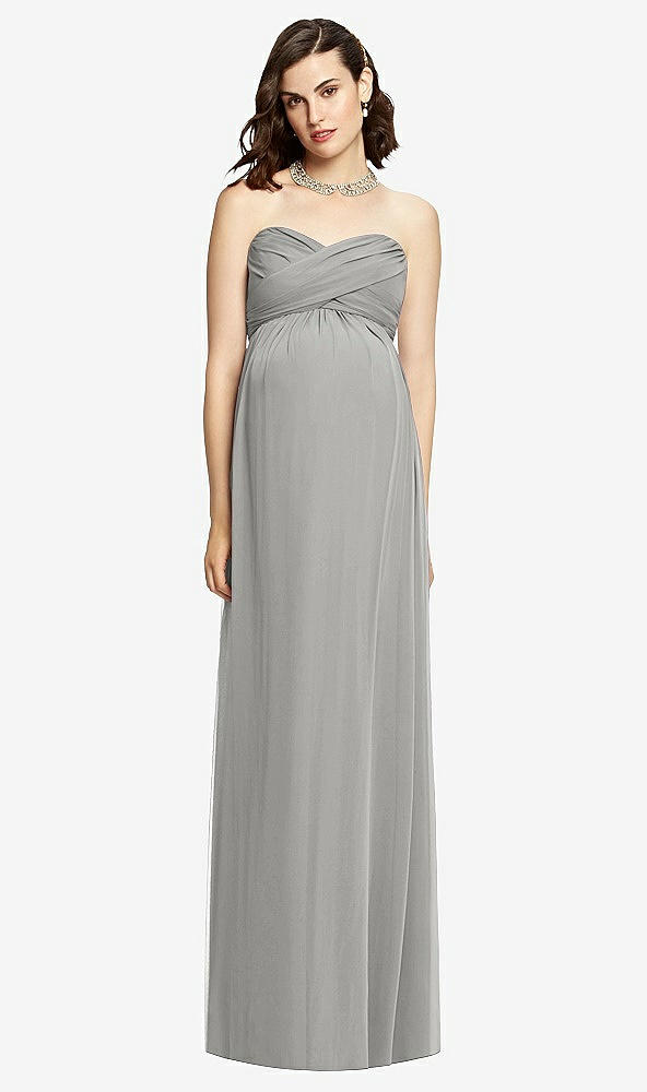 【STYLE: M426】Draped Bodice Strapless Maternity Dress【COLOR: Chelsea Gray】