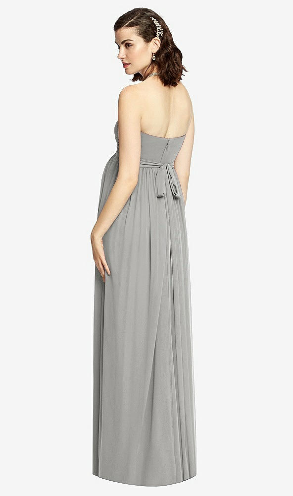 【STYLE: M426】Draped Bodice Strapless Maternity Dress【COLOR: Chelsea Gray】