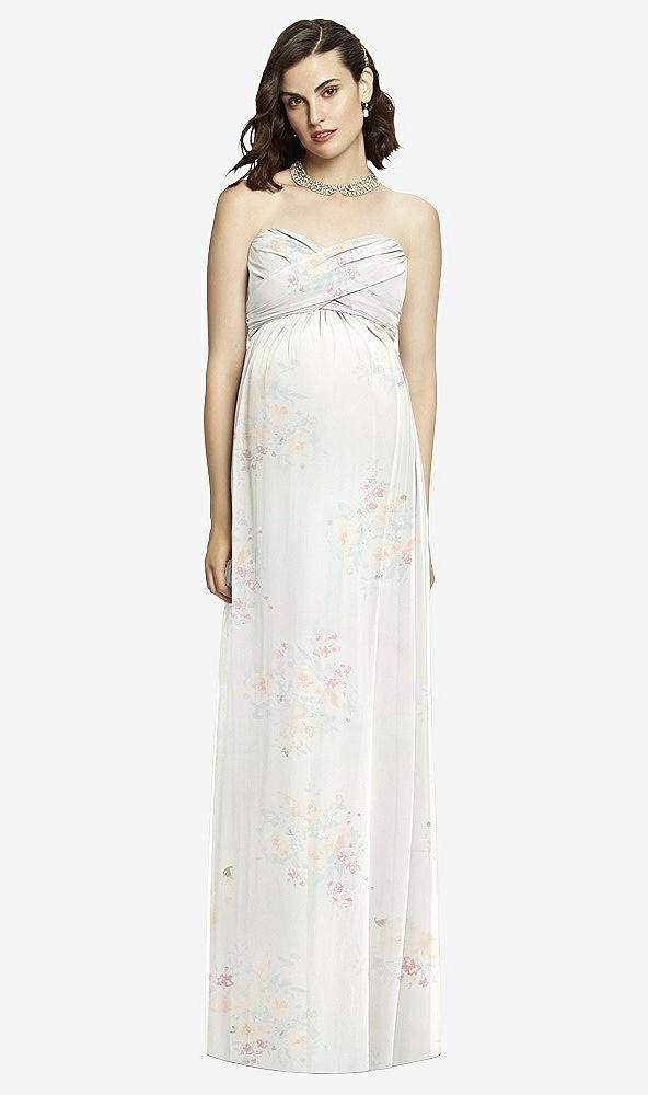 【STYLE: M426】Draped Bodice Strapless Maternity Dress【COLOR: Spring Fling】