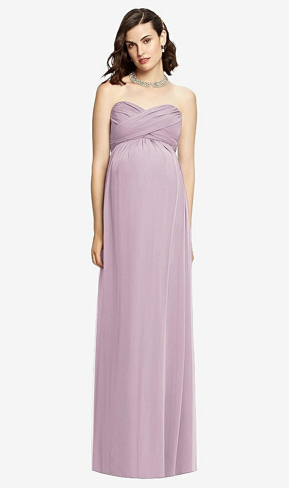 【STYLE: M426】Draped Bodice Strapless Maternity Dress【COLOR: Suede Rose】