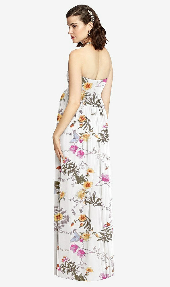 【NEW】【STYLE: M426】ドレープ ボディス ストラップレス マタニティ ドレス【COLOR: Butterfly Botanica Ivory】【SIZE: 00-30W】