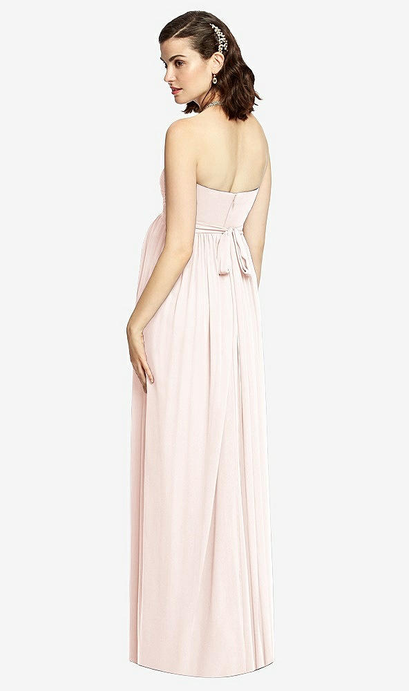 【STYLE: M426】Draped Bodice Strapless Maternity Dress【COLOR: Blush】