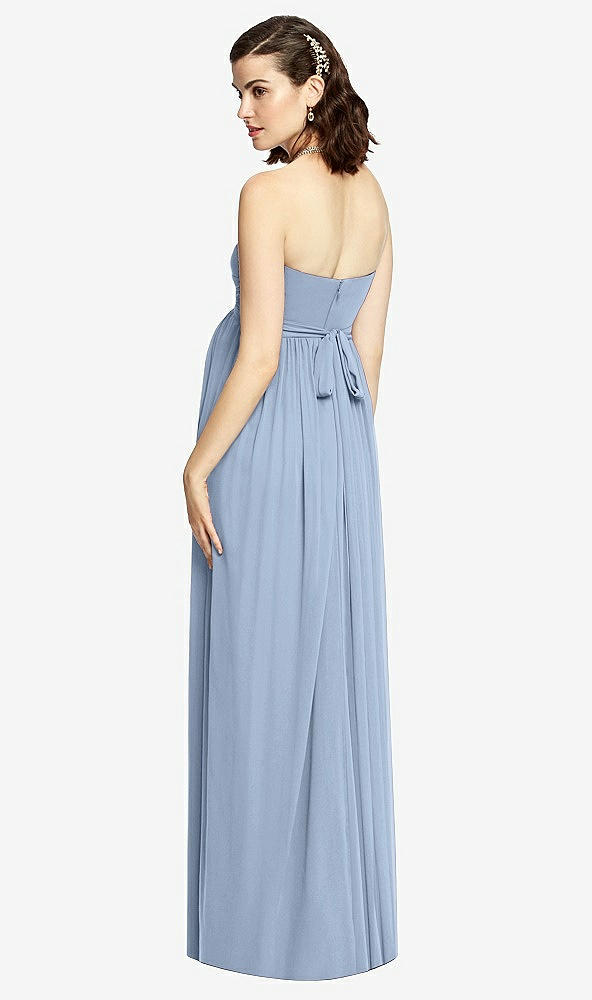 【STYLE: M426】Draped Bodice Strapless Maternity Dress【COLOR: Cloudy】