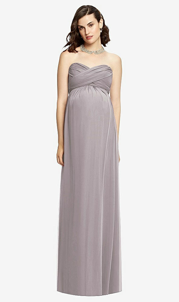 【STYLE: M426】Draped Bodice Strapless Maternity Dress【COLOR: Cashmere Gray】
