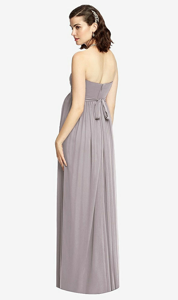 【STYLE: M426】Draped Bodice Strapless Maternity Dress【COLOR: Cashmere Gray】