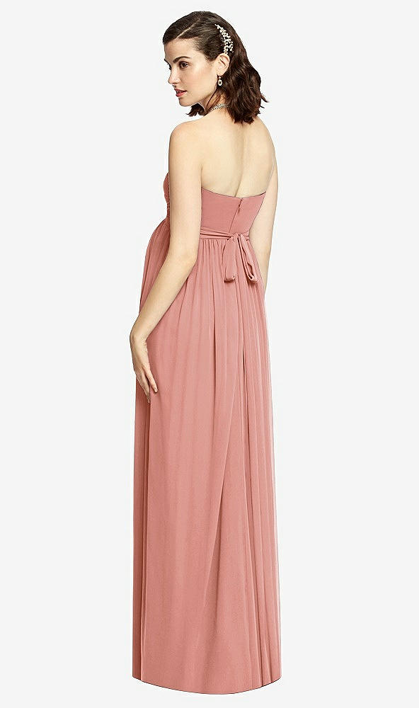 【STYLE: M426】Draped Bodice Strapless Maternity Dress【COLOR: Desert Rose】