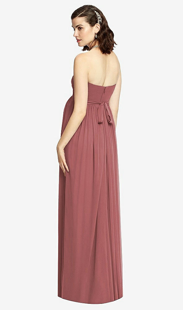 【STYLE: M426】Draped Bodice Strapless Maternity Dress【COLOR: English Rose】