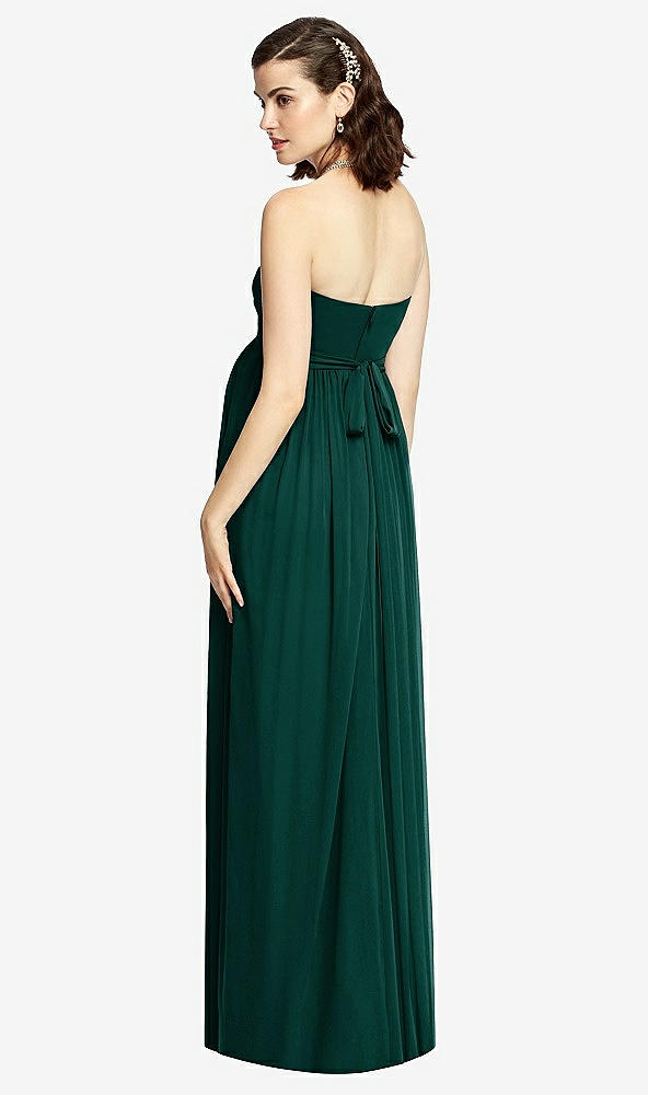 【STYLE: M426】Draped Bodice Strapless Maternity Dress【COLOR: Evergreen】