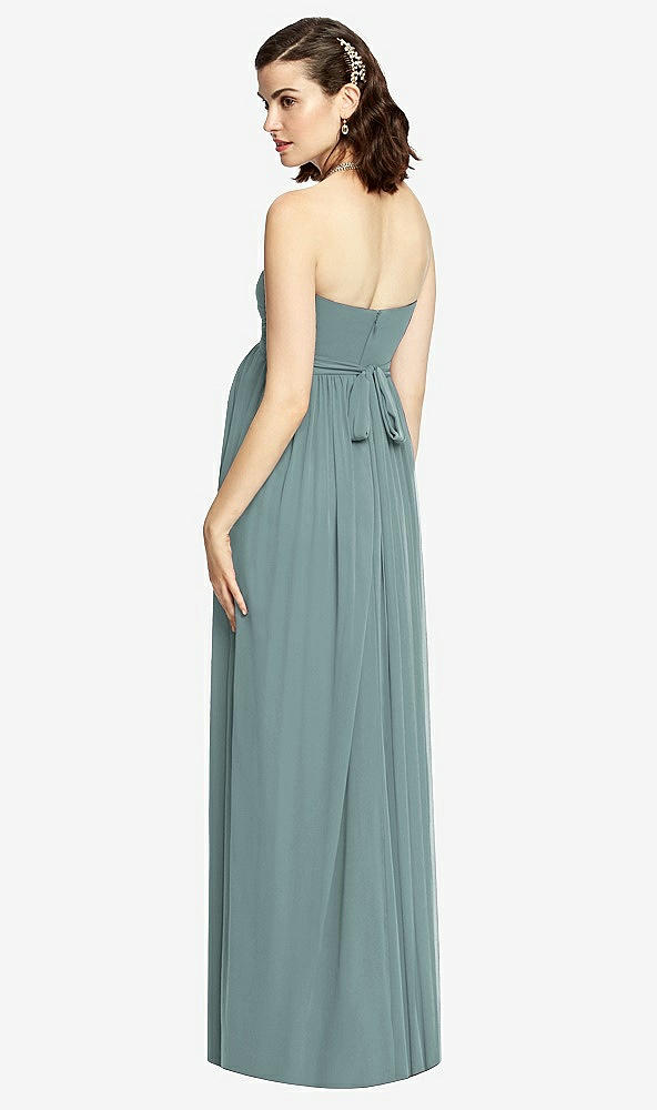 【STYLE: M426】Draped Bodice Strapless Maternity Dress【COLOR: Icelandic】