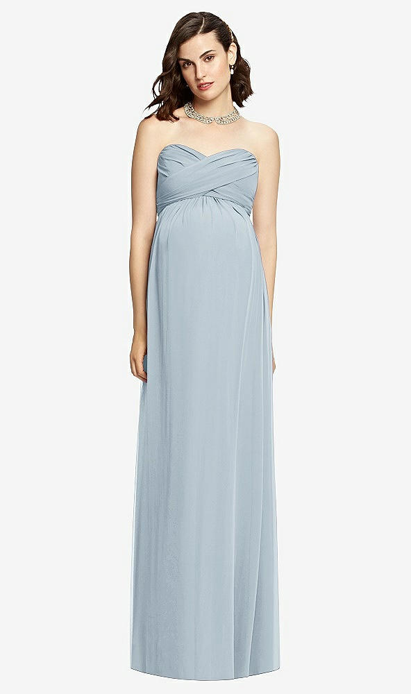 【STYLE: M426】Draped Bodice Strapless Maternity Dress【COLOR: Mist】