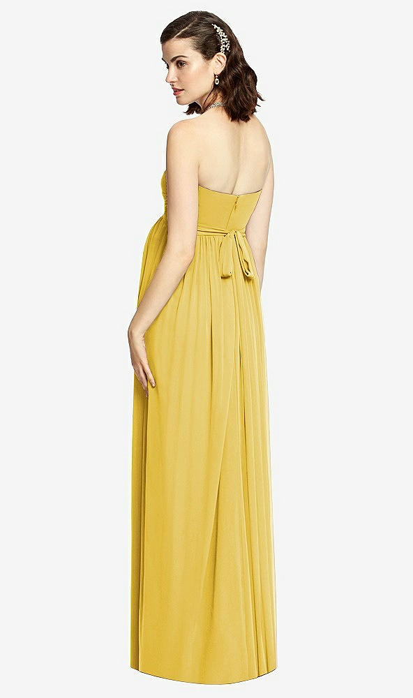 【NEW】【STYLE: M426】ドレープ ボディス ストラップレス マタニティ ドレス【COLOR: Marigold】【SIZE: 00-30W】
