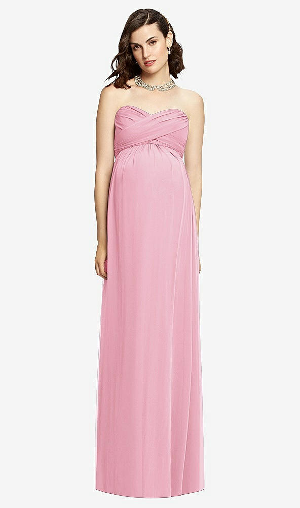 【NEW】【STYLE: M426】ドレープ ボディス ストラップレス マタニティ ドレス【COLOR: Peony Pink】【SIZE: 00-30W】