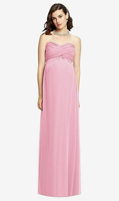 【NEW】【STYLE: M426】ドレープ ボディス ストラップレス マタニティ ドレス【COLOR: Peony Pink】【SIZE: 00-30W】