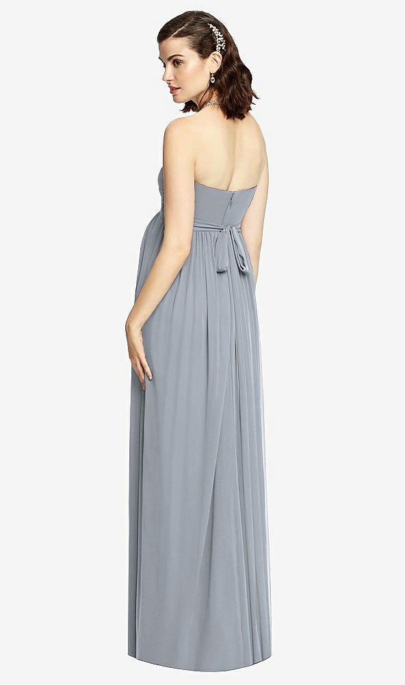 【STYLE: M426】Draped Bodice Strapless Maternity Dress【COLOR: Platinum】