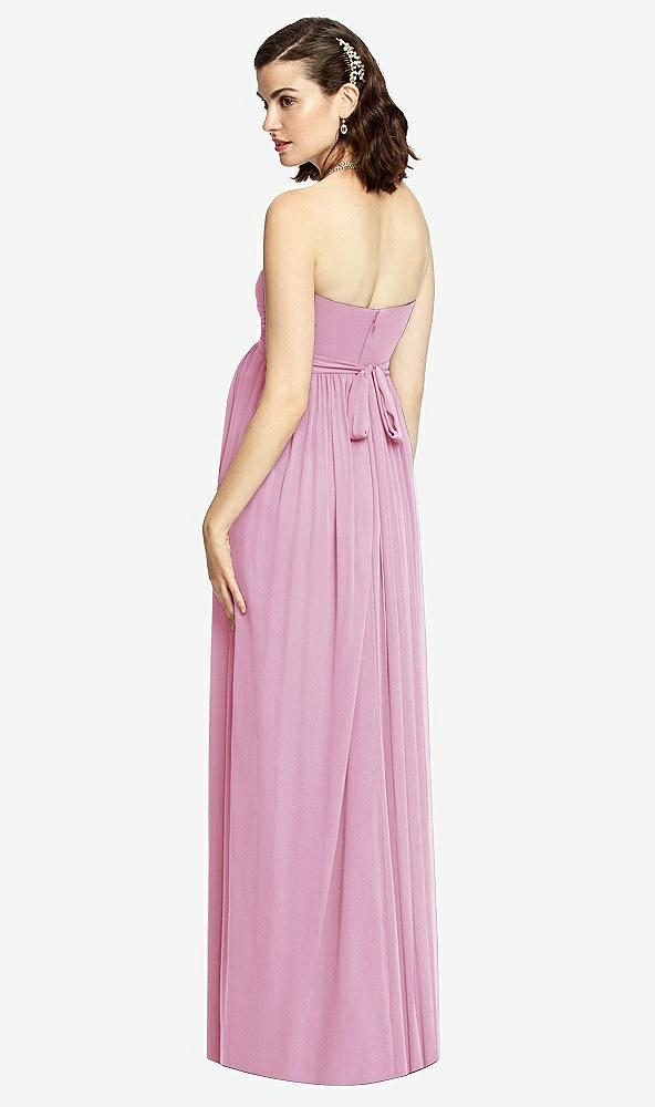 【STYLE: M426】Draped Bodice Strapless Maternity Dress【COLOR: Powder Pink】