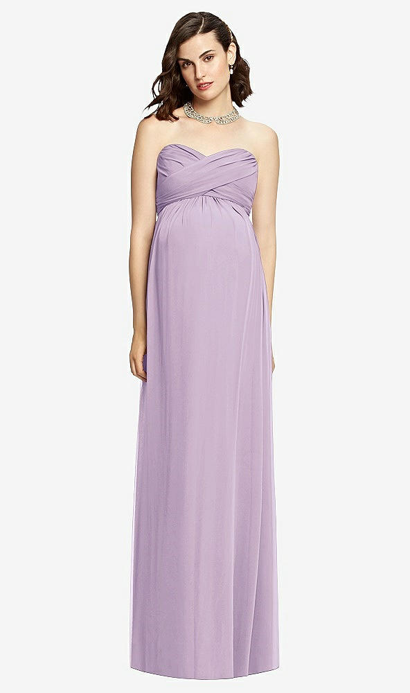 【STYLE: M426】Draped Bodice Strapless Maternity Dress【COLOR: Pale Purple】