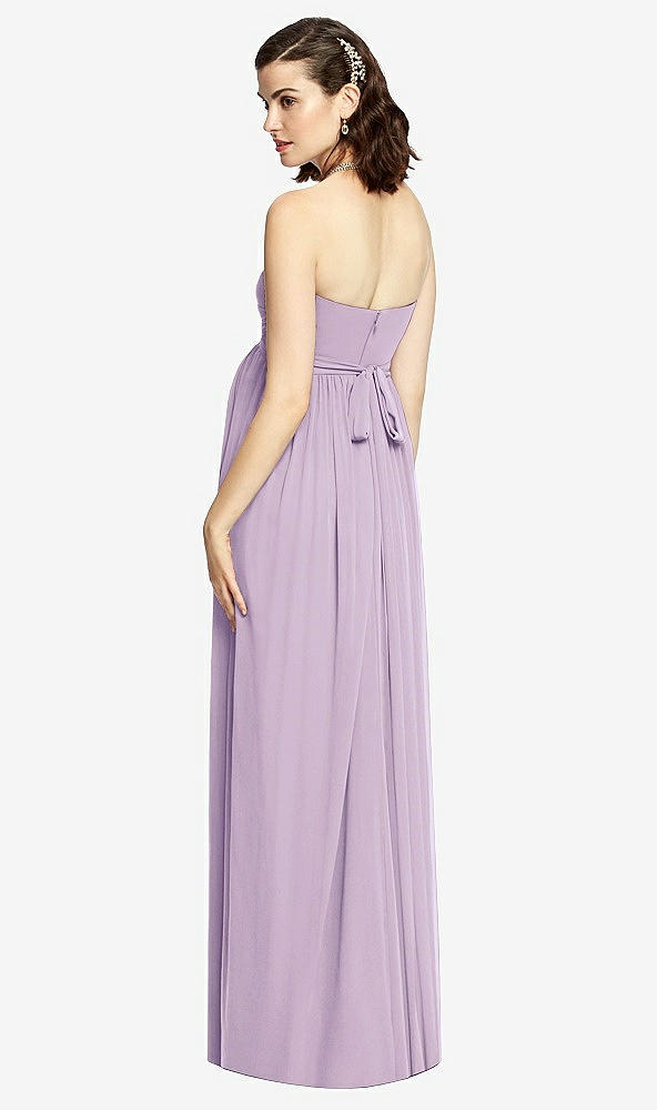 【STYLE: M426】Draped Bodice Strapless Maternity Dress【COLOR: Pale Purple】