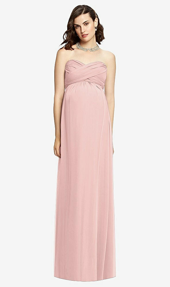 【STYLE: M426】Draped Bodice Strapless Maternity Dress【COLOR: Rose - PANTONE Rose Quartz】