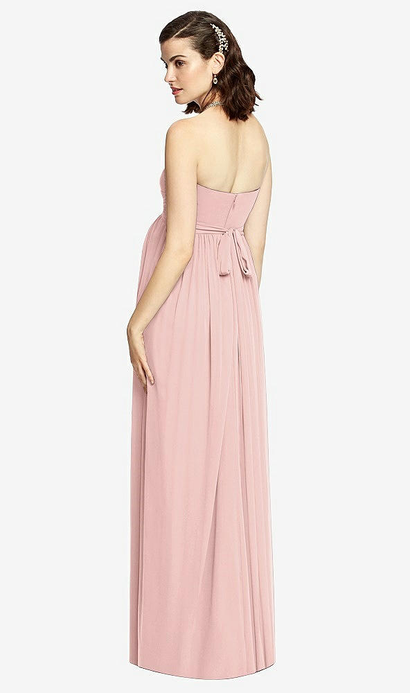 【STYLE: M426】Draped Bodice Strapless Maternity Dress【COLOR: Rose - PANTONE Rose Quartz】