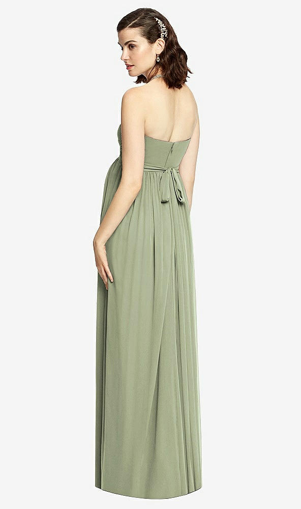 【STYLE: M426】Draped Bodice Strapless Maternity Dress【COLOR: Sage】