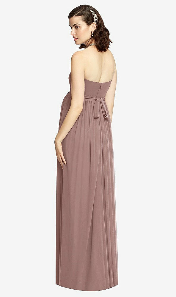 【STYLE: M426】Draped Bodice Strapless Maternity Dress【COLOR: Sienna】