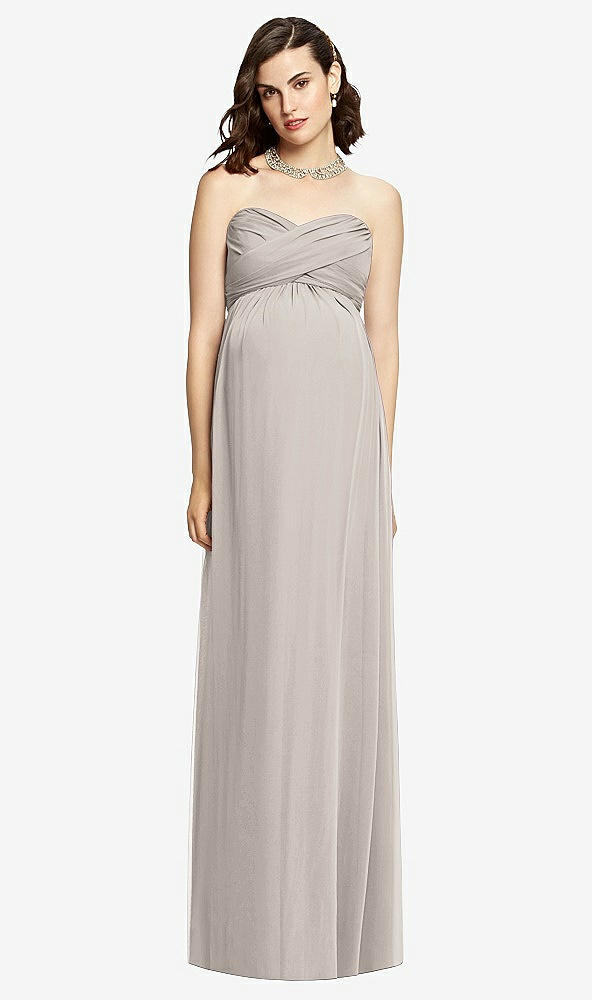 【STYLE: M426】Draped Bodice Strapless Maternity Dress【COLOR: Taupe】