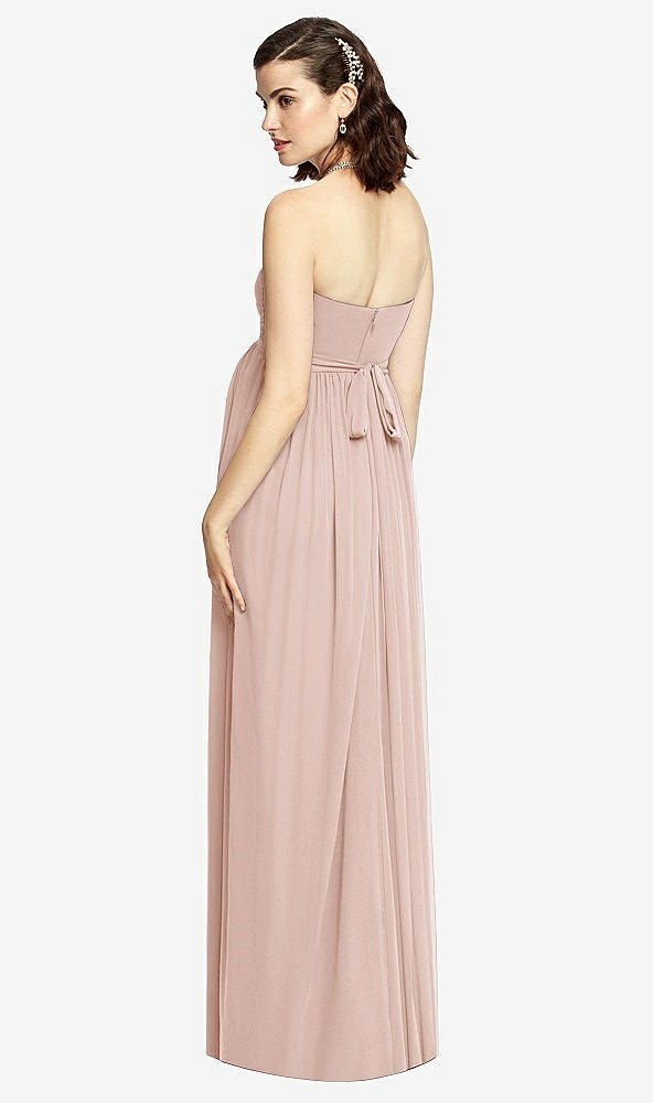 【STYLE: M426】Draped Bodice Strapless Maternity Dress【COLOR: Toasted Sugar】