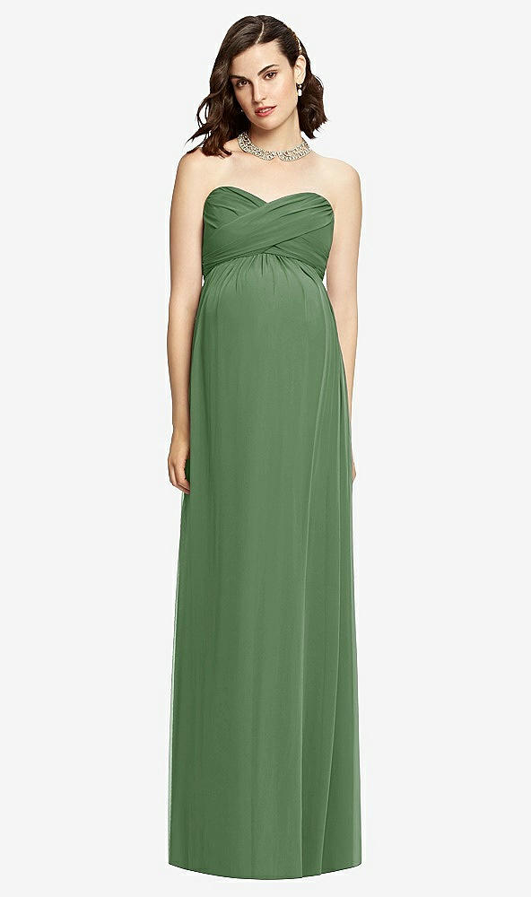 【STYLE: M426】Draped Bodice Strapless Maternity Dress【COLOR: Vineyard Green】