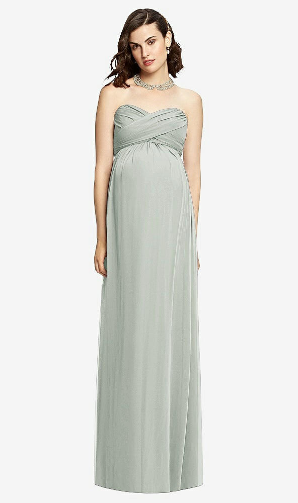 【STYLE: M426】Draped Bodice Strapless Maternity Dress【COLOR: Willow Green】