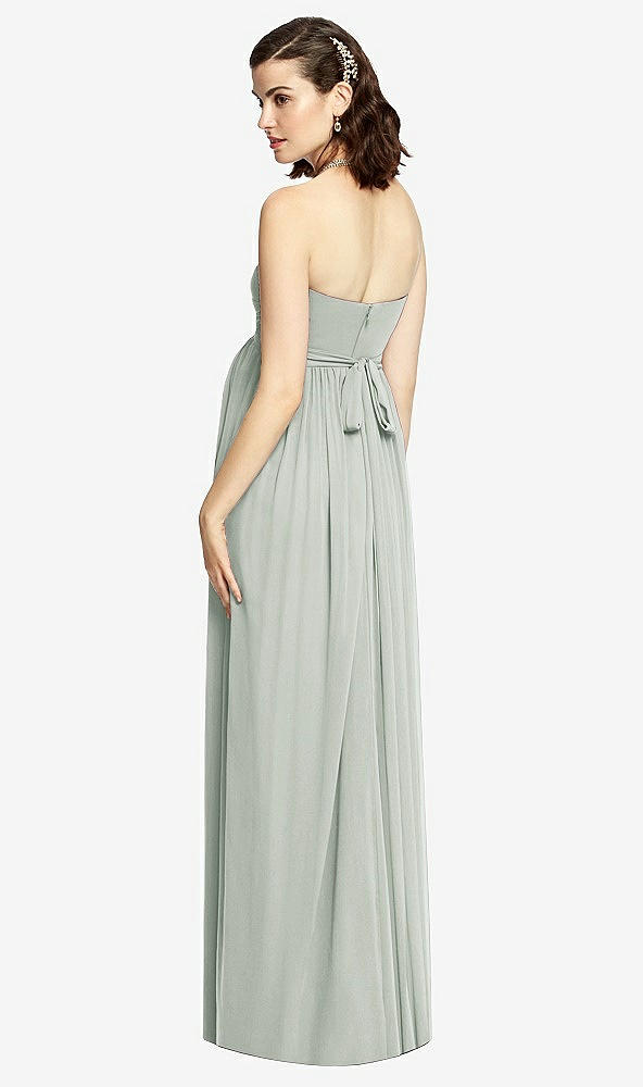 【STYLE: M426】Draped Bodice Strapless Maternity Dress【COLOR: Willow Green】