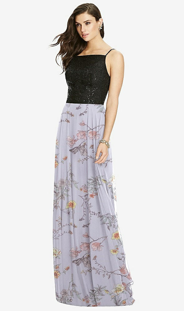 【STYLE: S2984】Chiffon Maxi Skirt【COLOR: Butterfly Botanica Silver Dove】