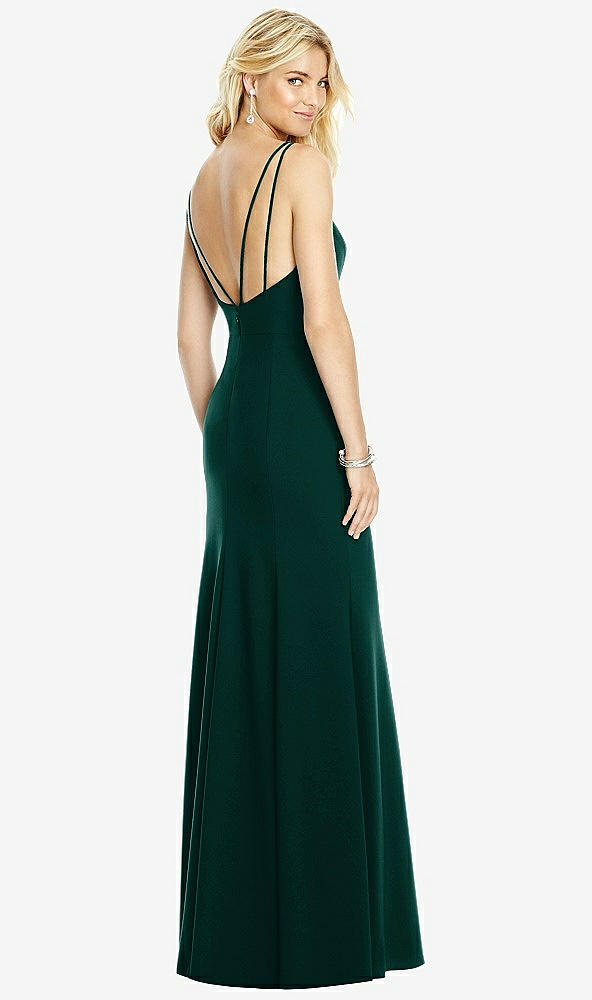 【STYLE: 6758】Bateau Neck Open-Back Trumpet Gown【COLOR: Evergreen】