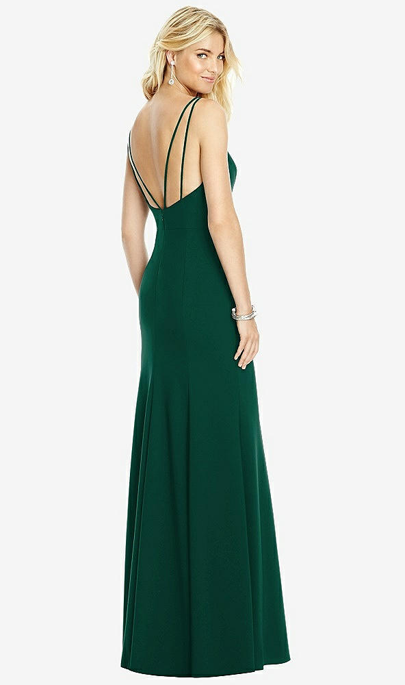 【STYLE: 6758】Bateau Neck Open-Back Trumpet Gown【COLOR: Hunter Green】