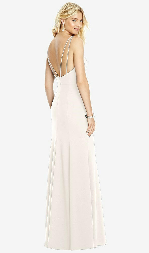 【STYLE: 6758】Bateau Neck Open-Back Trumpet Gown【COLOR: Ivory】